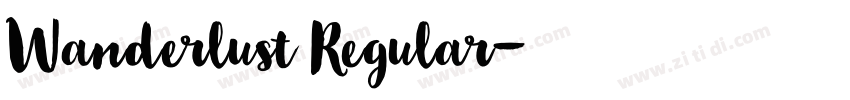 Wanderlust Regular字体转换 Wanderlust Regular字体转换